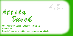 attila dusek business card